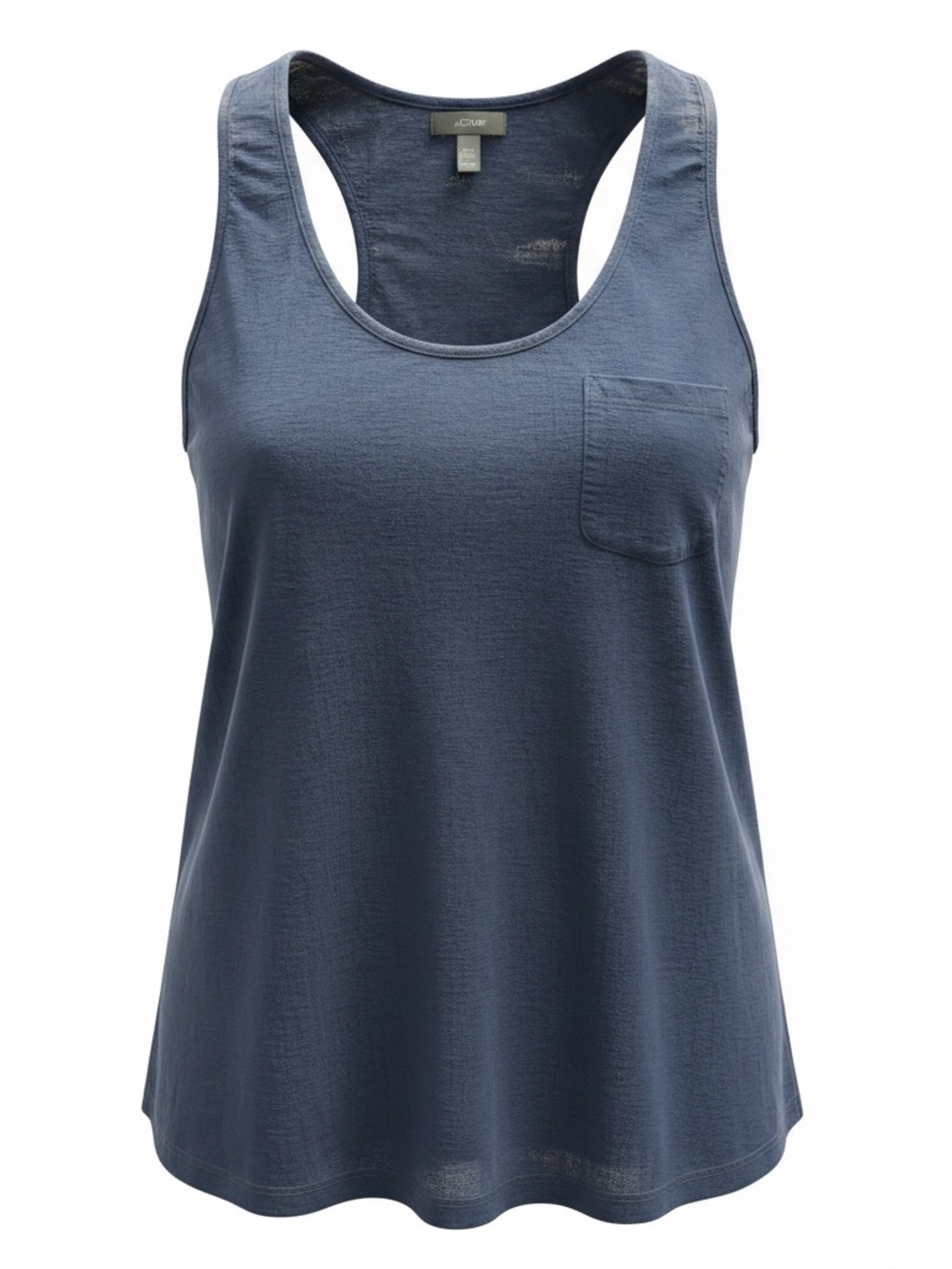 J. Crew Navy Racerback Tank with Chest Pocket
